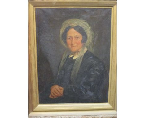 English school, 19th century portrait of an elderly lady, 74 x 54cm