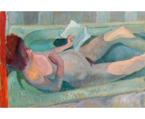 Colin Middleton RUA RHA (1910-1983)Girl Reading in the Bath (1947)oil on canvas signed on reverse 51 x 76cm (20 x 30in)Proven
