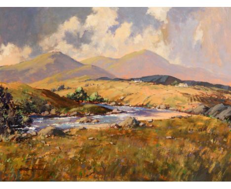 George K. Gillespie RUA (1924-1996)Shimna River, Kingdom of Mourneoil on board signed lower left &amp; titled on reverse 76¼ 