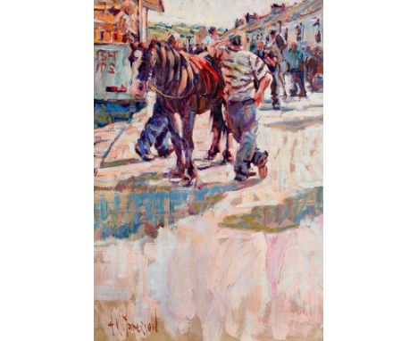 Arthur K. Maderson (b.1942)Tallow Horse Fairoil on board signed lower left 118 x 80cm (46 x 31in)Provenance: Acquired directl