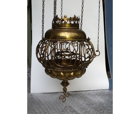 A Brass Ecclesiastical Light Fitting