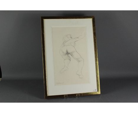 Ralph Brown (1928-2013), pencil sketch depicting a sleeping woman, approx 28 x 47 cms, signed Ralph Brown '82 lower left, gla