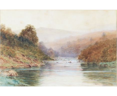 ARTHUR HENRY ENOCK (fl.1869 - 1912) Pair of framed, one signed and dated 1894, watercolours on paper, river landscapes, with 