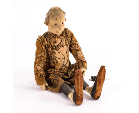 Filzpuppe "Coloro-Clown"    Steiff.        Knopf im Ohr (mit heruntergezogenem 'f').        1911-1919.                    Fil