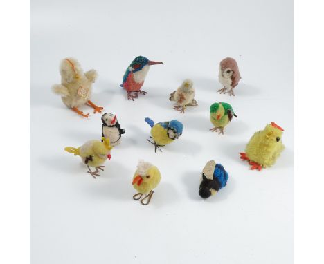 A collection of Steiff and other toys, to include a Steiff chick, various Steiff birds etc