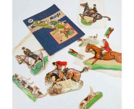Wallpaper Motifs, The Hunting Full Cry, a series of gummed wallpaper motifs, from the original paintings by Laurence East, Bu