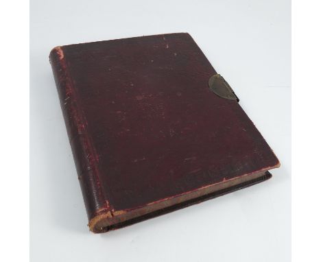 A 19th century leather bound book, containing handwritten thoughts, titled Memorabilia and first dated 1868