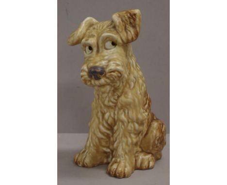 Large early Sylvac dog figure brown ceramic. (some small glaze loss). Height 30cms approx.