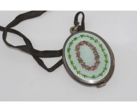 Vintage silver mirror on chord (unmarked but tested as silver)
