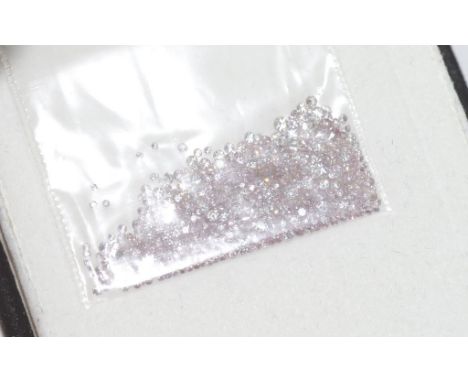 Box of small natural light pink diamonds SI, 5cts total