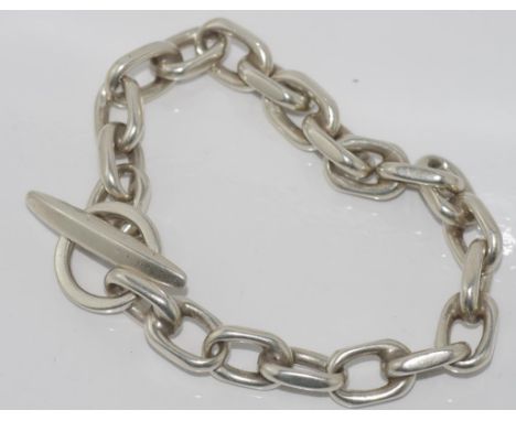 Heavy silver chain with anchor style clasp weight: approx 49.75 grams