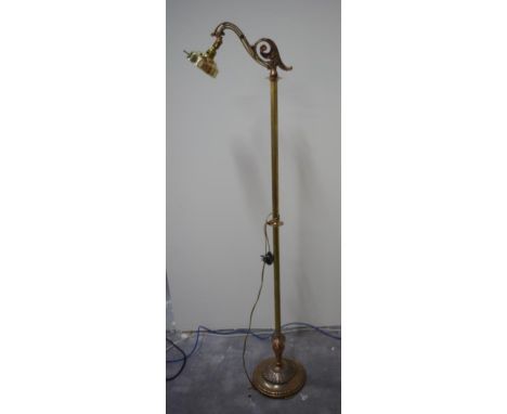 Brass & copper floor lamp 151cm high approx