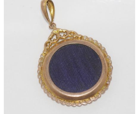Vintage 9ct double sided locket / pendant marked AJS 9ct, weight: approx 6.35 grams