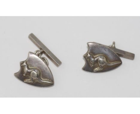 Vintage silver Kangaroo cufflinks (unmarked but tested as silver)