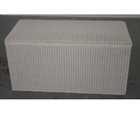 Lloyd Loom blanket trunk 93cm wide, 49cm high approx