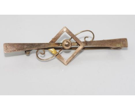 Vintage 9ct rose gold brooch weight: approx 1.45 grams