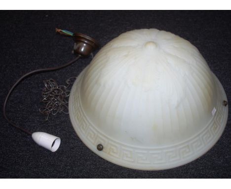 Vintage art deco glass light fitting