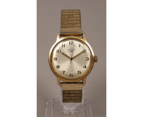 A gents stainless steel Rotary manual wristwatch on expanding strap.