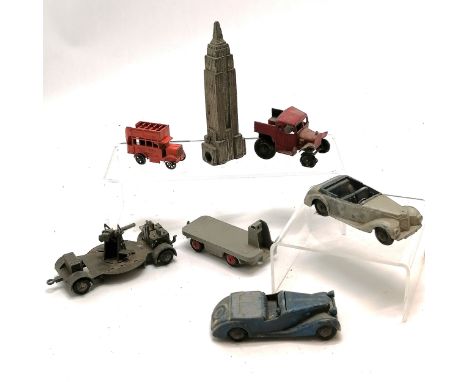 Small qty of vintage toys inc Dinky cars, Charbens etc - all a/f 