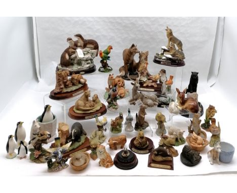 Collection of assorted animals to include The Leonardo Collection, The Juliana Collection, etc ceramic animals consisting of 
