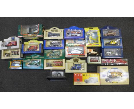 A collection of model vehicles including Corgi Eddie Stobart, all boxed 