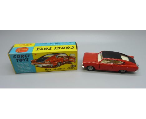 A Corgi Toys 263 Marlin Sports Fastback, Marlin by Rambler, boxed, (old shop stock) 