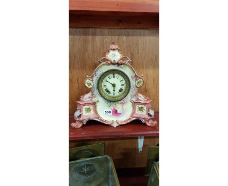 LARGE ANTIQUE CERAMIC CLOCK