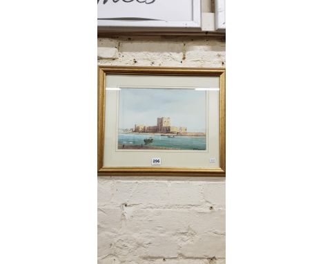 R T COCHRANE WATERCOLOUR CARRICKFERGUS
