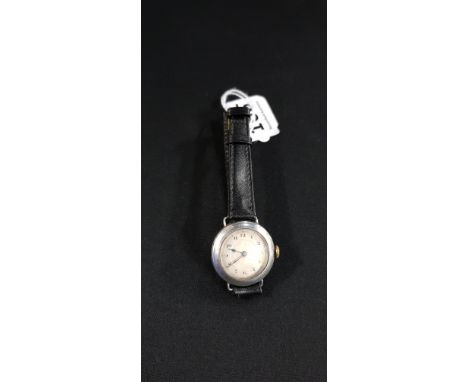 SILVER AND ENAMEL WATCH CIRCA 1920 WORKING
