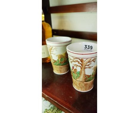 PAIR OF WEDGEWOOD HUNTING CUPS