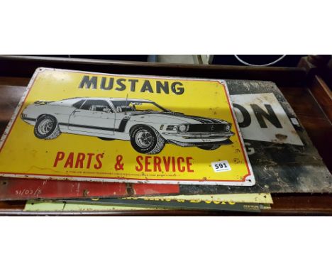 QUANTITY OF ENAMEL AND TIN PLATE CAR SIGNS