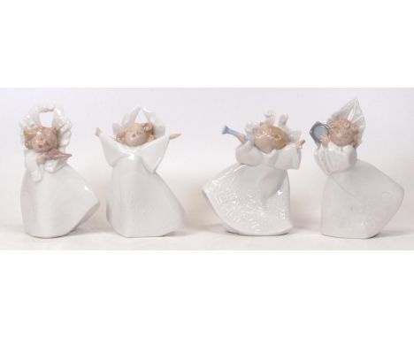 Four Nao Angel Figures , tallest 11.5cm(4)