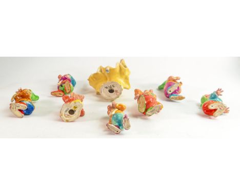 A set of Wade first version Snow White and the Seven Dwarfs, c1930s in cellulose finish, some condition issues. Some minor fl