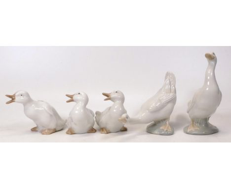 Five Nao Geese Figures, tallest 15cm(5)