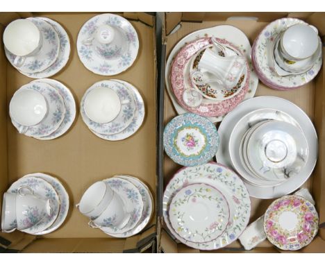 A mixed collection of items to include Colclough floral decorated tea ware , oriental tea ware, Royal Albert &amp; similar pl