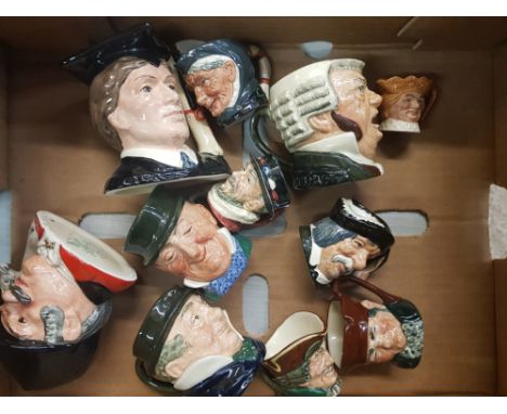 Royal Doulton Small Character Jugs The Graduate D6916, The Master D6898, Srgt Buzzfuzz, Micawber &amp; Captain Cuttle Royal D