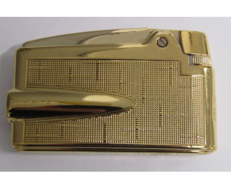 9ct gold sheathed Ronson Varaflame Adonis cigarette lighter - total weight 69.9g