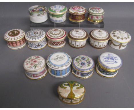 15 lidded trinket pots - Falcon China, Chinacraft, Buckingham Palace etc