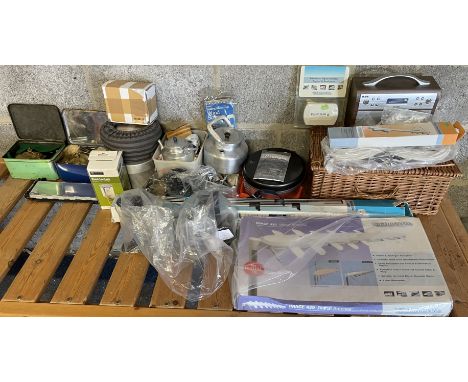 Camping equipment including stoves, radio, picnic basket, digital antenna &amp; mast etc