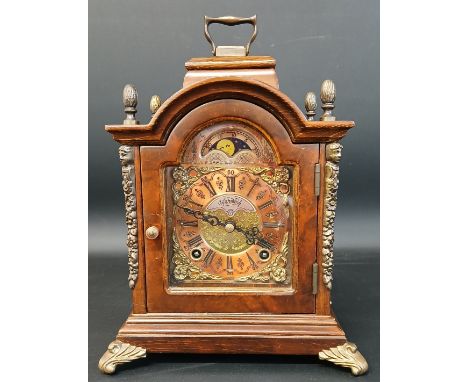 Wuba Warmink chiming mantel clock with moon phase dial
