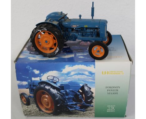 Fordson Power Major 1/16 model tractor, dusty and one headlamp missing