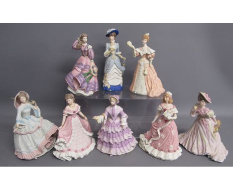 8 Wedgwood figurines - Spink The Royal Flower Show 1754/10,000, The Silver Jubilee 479/10,000, The picnic at Balmoral 104/10,