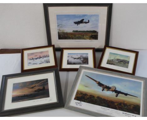 Selection of prints after Robin Smith, Avro Lancaster "Winter of 42"&nbsp; 31cm x 25cm, De Haviland Mosquito Mk 35 31cm, x 25