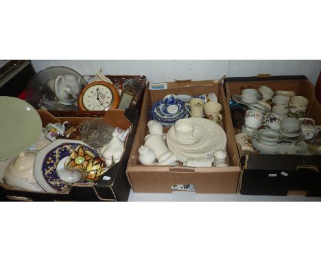 4 boxes of mixed ceramics inc Masons, Royal Worcester Evesham, Stoneware ink bottles etc