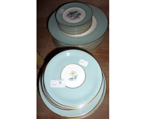 Selection of Royal Worcester 'Woodland' plates and saucers