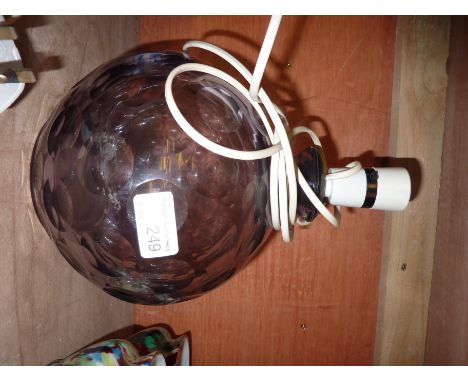 Dimpled glass lamp base