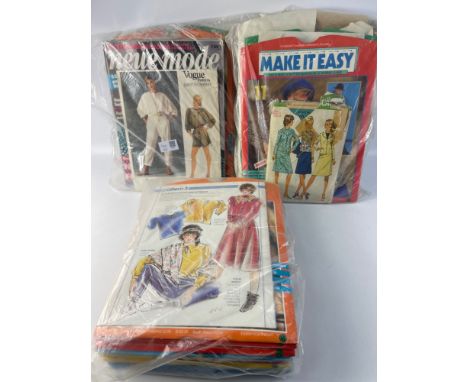 A collection of vintage Marshall Cavendish MAKE IT EASY 80s sewing patterns