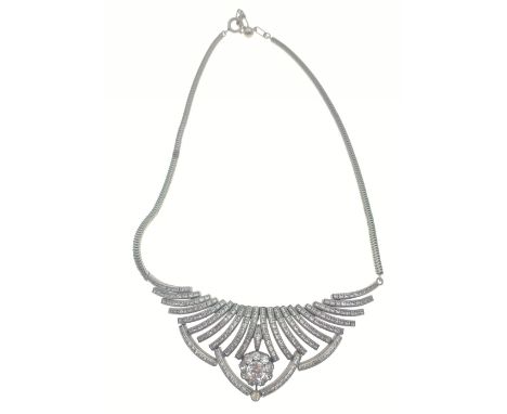 A vintage marcasite torc style necklace approx 10cm widthApprox 1 pieces