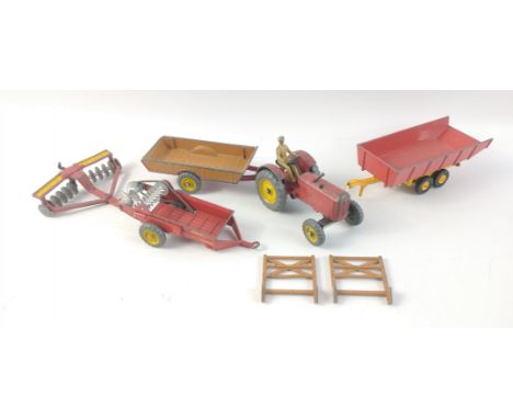 DINKY Massey Harris tractor and accessories. All in good collectible order.