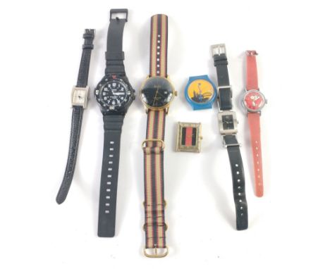 An ACCURIST special edition Clerkenwell 1946 watch, face measures 4cm, plus a SNOOPY watch, a CASIO QUARTZ,  a TCM watch and 